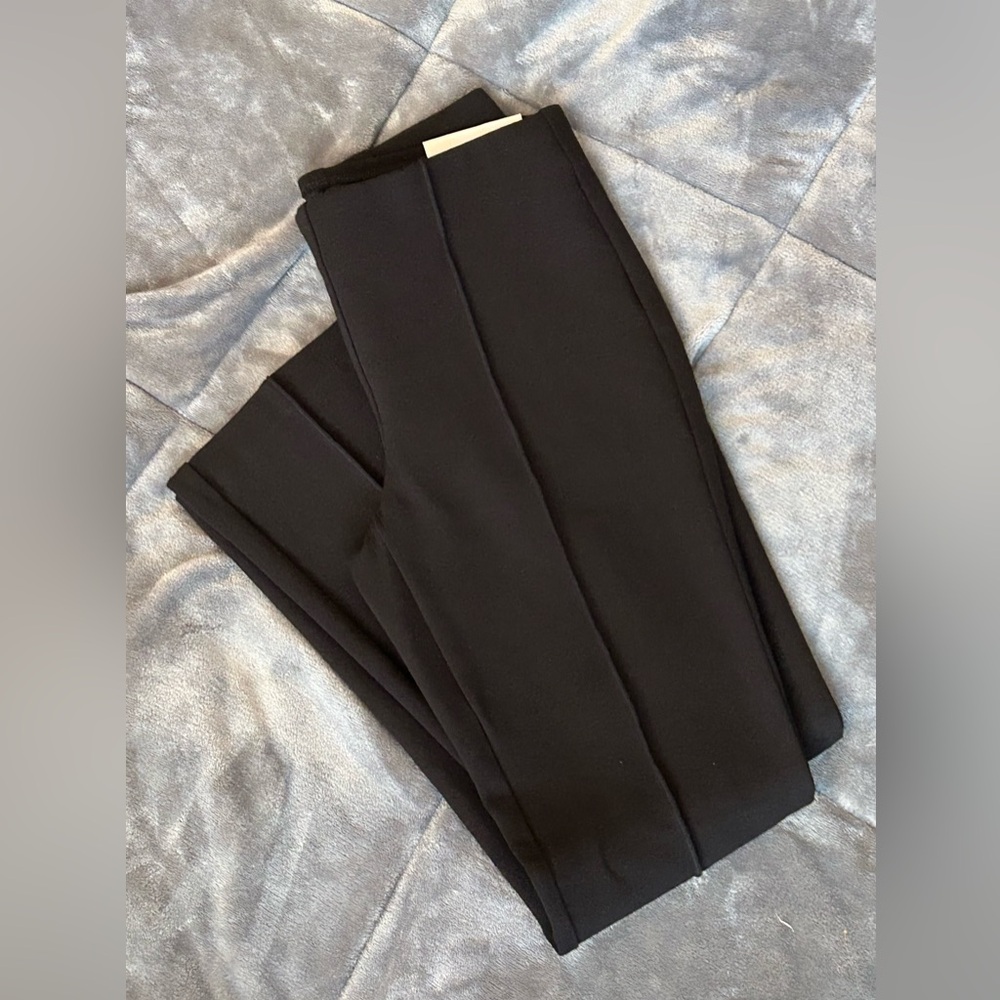 Chicos So Slimming Juliet Leggings Pants Pleated Black SZ 0R US 4 NWT